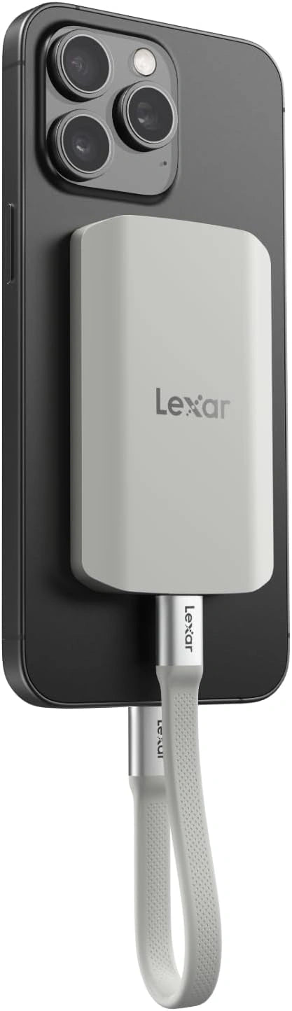 Lexar ES5 SSD Portable 4To, USB 3.2 Gen2x2, Vitesse 2000 Mo/s, IP65, Compatible MagSafe et ProRes 4K