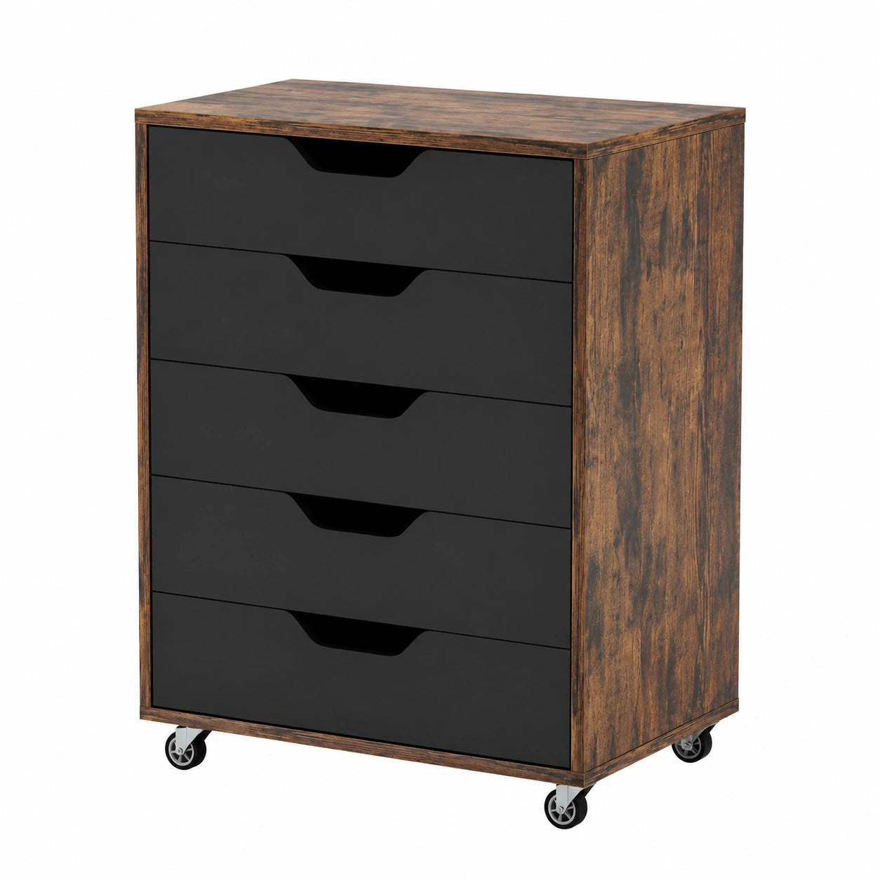 caisson-de-bureau-5-tiroirs-avec-roulettes-et-frein-rangement-pour-documents-a4-elcfpg3143ct