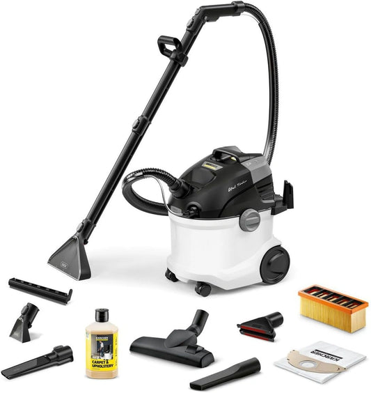 Kärcher Nettoyeur Multifonction SE 6 Signature, Aspirateur et Injecteur-Extracteur, Réservoirs Double 4L, Accessoires pour Tissus et Sols