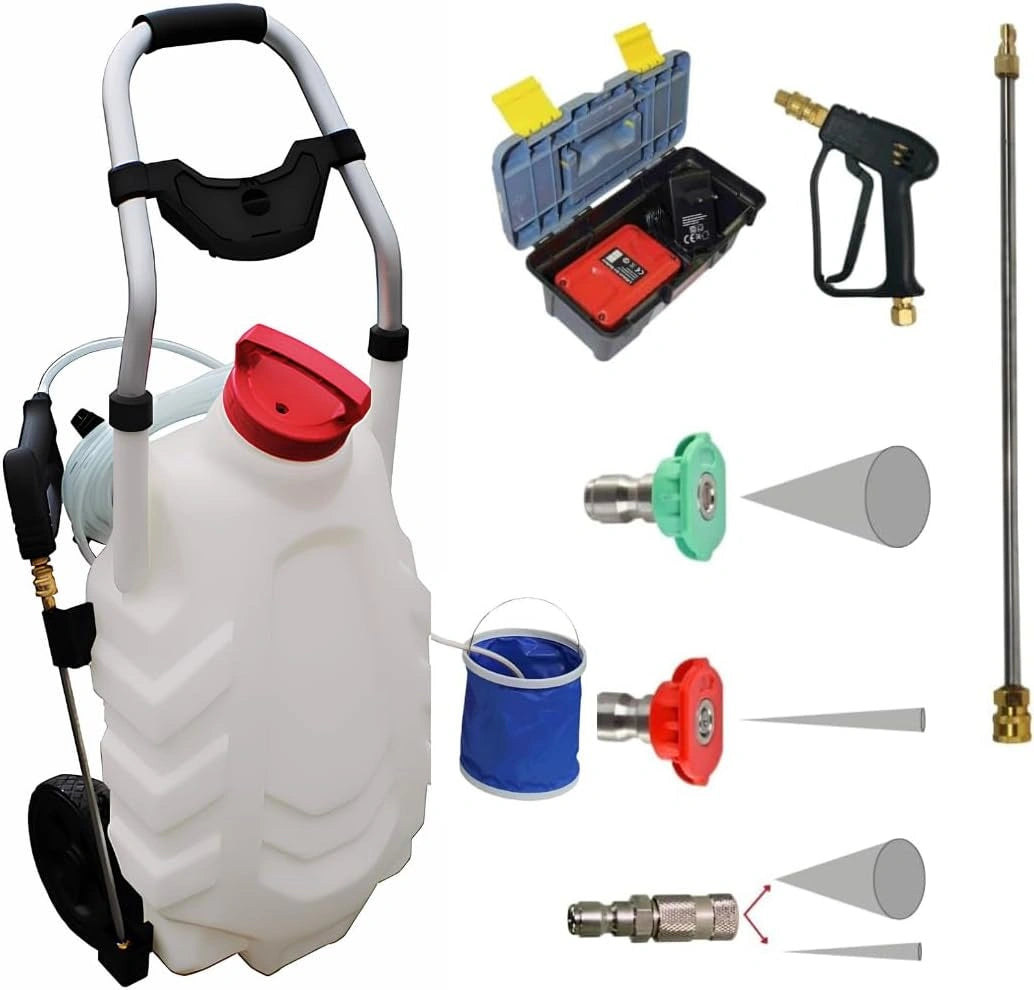 Phoenix - Pulvérisateur Électrique Pro 30L avec Fonction Rincage, Batterie Rechargeable et Tuyau 8m