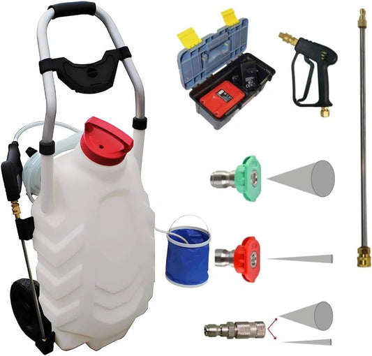 Phoenix - Pulvérisateur Électrique Pro 30L avec Fonction Rincage, Batterie Rechargeable et Tuyau 8m
