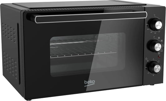 Beko Four Électrique 42L, Ventilation, 2000W, 5 Fonctions, Minuterie 90 Min, Température 230°, Noir