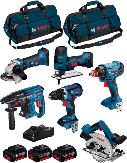 Ensemble d'Outils Électroportatifs BOSCH 18V avec Batteries et Chargeur