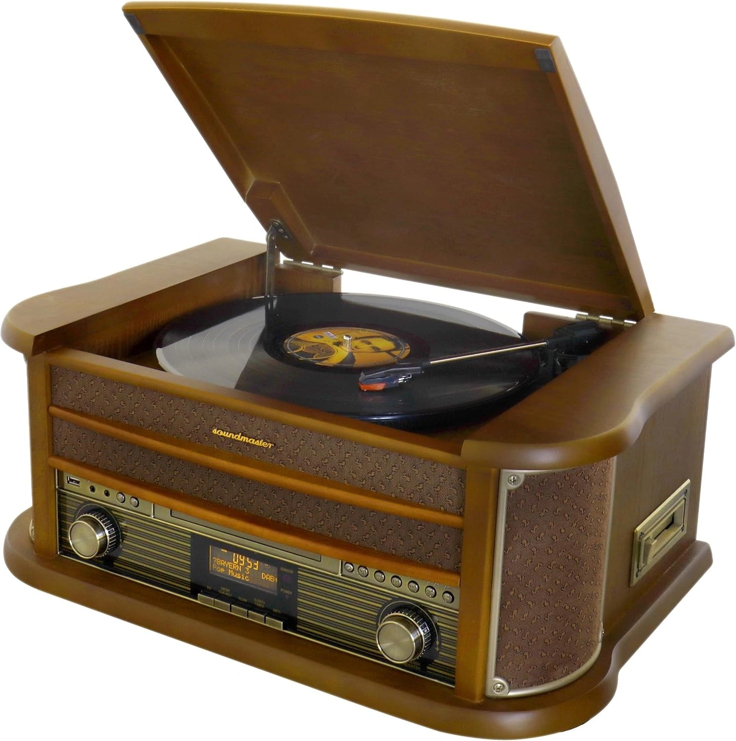 Chaîne Stéréo USB en Chêne avec Radio DAB - Soundmaster NR565