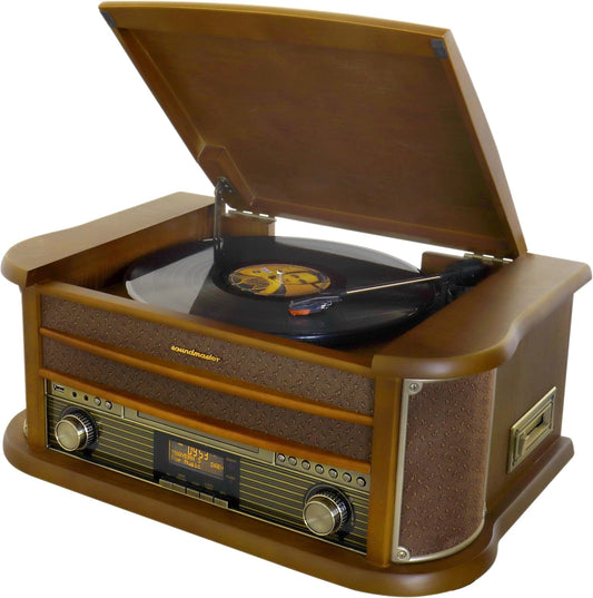 Chaîne Stéréo USB en Chêne avec Radio DAB - Soundmaster NR565