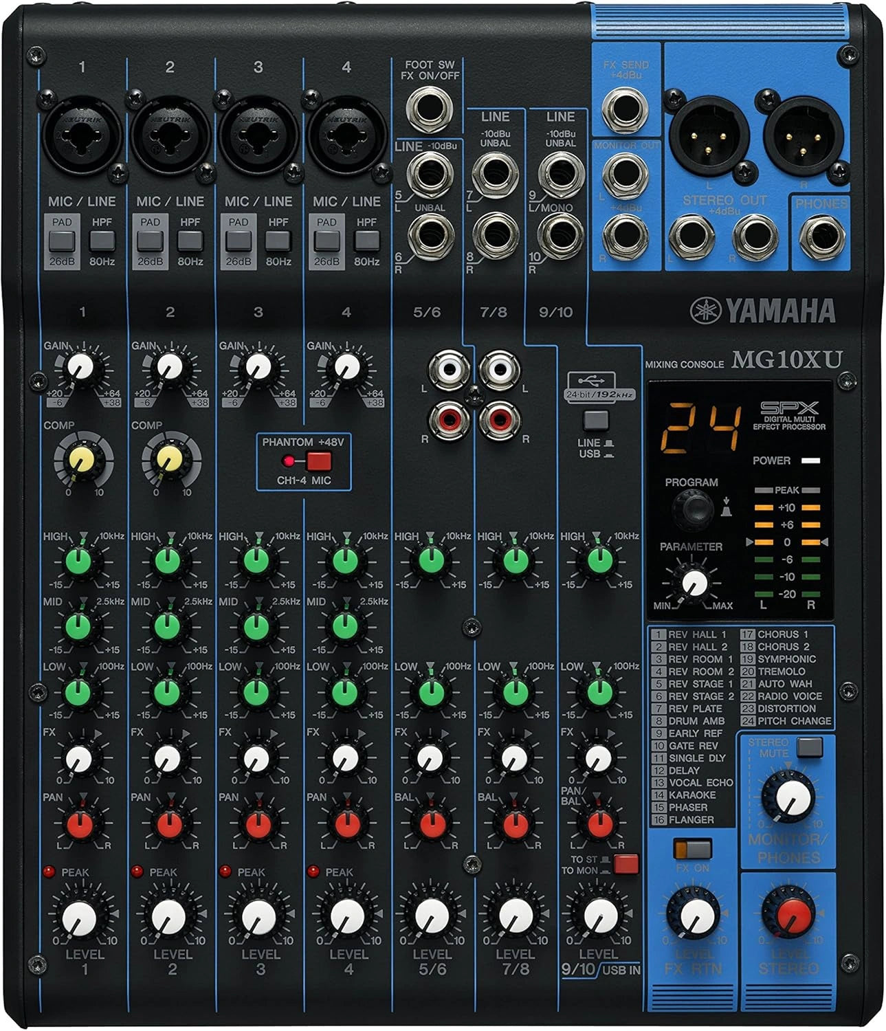 Yamaha MG10XU - Table de Mixage 10 Canaux avec Effets et USB